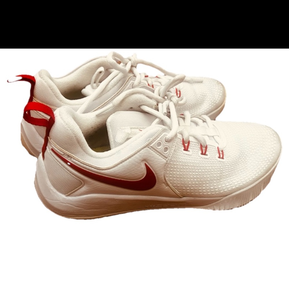 Nike White and Red Athletic Shoes